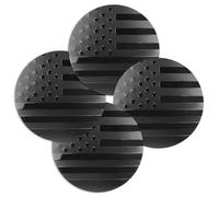 US Flag Wheel Center Valve Covers - 4pcs Aluminium Alloy Rim Caps, Anti-Theft Tire Valve Protectors To Enhance Driving Safety For SUV, Truck & Minivan