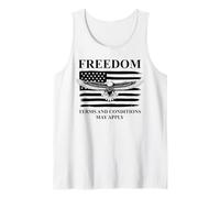 US Freedom Terms & Conditions May Apply American Flag Eagle Camiseta sin Mangas