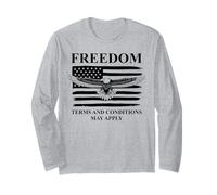 US Freedom Terms & Conditions May Apply American Flag Eagle Manga Larga