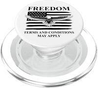 US Freedom Terms & Conditions May Apply American Flag Eagle PopSockets PopGrip para MagSafe