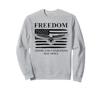 US Freedom Terms & Conditions May Apply American Flag Eagle Sudadera