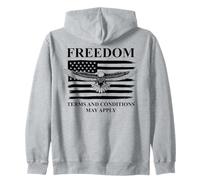 US Freedom Terms & Conditions May Apply American Flag Eagle Sudadera con Capucha