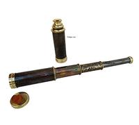 US HANDICRAFTS Telescopio de Mano de latón de 12 Pulgadas con Impresiones grabadas. Colección Pirata