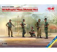 US Helicóptero Pilots (Vietnam) (100% New Moldes) 1:48 Plástico Modelo Kit Icm