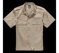 . US Hemd Manga Corta Camisa de Servicio Caqui Beige Talla S-7XL Safarihemd