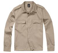 Brandit Camisa US de manga larga beige para hombres Talla 4XL