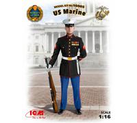 US Marine Sergeant (100% New Moldes) 1:16 Figura Plástico Modelo Kit Icm