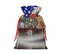 US Military Soldiers Patriotic Memorial Day - Bolsa de regalo artística de tela de Navidad, bolsa de arpillera para todas las ocasiones