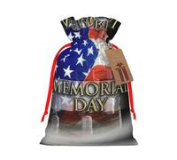 US Military Soldiers Patriotic Memorial Day - Bolsa de regalo de lona con cordón, bolsa de regalo personalizada reutilizable