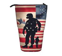 Us Military Soldiers Patriotic Memorial Day - Estuche retráctil vertical para lápices, papelería, caja organizadora de oficina para adultos