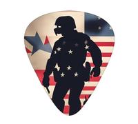 US Military Soldiers Patriotic Memorial Day - Paleta de guitarra (12 unidades, apto para bajo, guitarra eléctrica, banda sonora, Yukrili