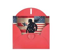 US Military Soldiers Patriotic Memorial Day Printing Love Buckle Pearl Paper, regalos para tarjetas de cumpleaños con hoja de accesorios, tarjeta de notas, sobre