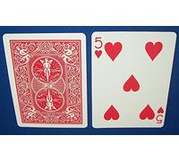 US Playing Card Company Bicycle Rojo - Baraja de Forzaje (5 de Corazones)