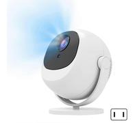 (US plug) 360 Degree Portable 4K Projector Smart Home Theater Projector with Android 11, Multi-Device Connectivity, and Remote Control
