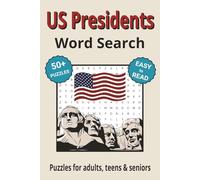 US Presidents Word Search Puzzle Book: Search with Easy to Read Print about US Presidents and More | 6x9 inches, 110 pages | 50+ Puzzles ... Gifts for Vacations, Holidays & Free Times