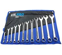 US PRO 11pc Imperial/SAE/AF Juego de llaves combinadas de 3/8" - 1" 2201