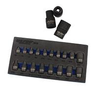 US PRO 1357 Tools E5/E24 - Juego de llaves de vaso de torsión (17 unidades, 0,01 V)