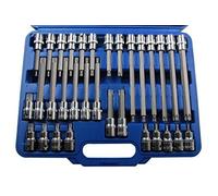 US PRO 1372 Juego de 32 Puntas Torx Extra largas de 1/2", Azul
