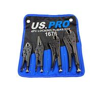 US PRO 1676 - Juego de 4 alicates de bloqueo (12,7 cm, 6,5 cm, 17,7 cm, 10 cm)