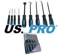 US PRO 5035 9 púas Resistentes, Juego de raspador y Gancho, Negro/Azul