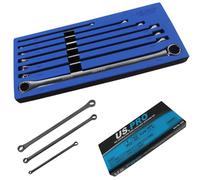 US PRO 7 piezas Extra larga boca cerrada doble para aviación juego de llaves combinadas 8-24mm B3222