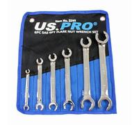 US PRO Herramientas 6 piezas SAE Imperial 6pt Flare Nut Llaves Juego de Tuerca 2295