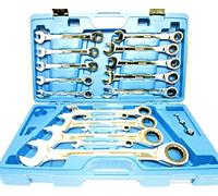 US PRO Juego de 17 llaves combinadas de carraca métricas de 8 a 32 mm 3236