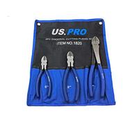 US Pro Juego de 3 alicates de corte lateral diagonal de 6", 8", 10" 1820