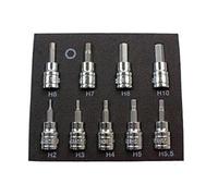 US PRO Juego de llaves hexagonales Allen de 9 piezas métricas de 3/8 pulgadas Dr Drive 2-10 mm 2065