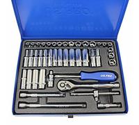 US PRO Tools 3539 - Juego de 43 llaves métricas y AF, juego de llaves imperiales, trinquete, barras, 43 piezas