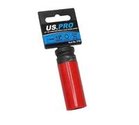 US PRO Tools 3758 - Enchufe de rueda de aleación de impacto profundo de 1,27 cm Dr 17 mm