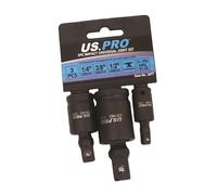 US PRO Tools 3977 - Juego de juntas oscilantes universales de impacto de 3 piezas de 1/10.2 cm, 3/20.3 cm, 1/5.1 cm