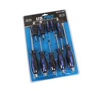 US PRO Tools 4598 - Juego de destornilladores Phillips y ranurados (10 piezas)