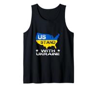 US Stand con Ucrania EE.UU. Apoyo Ucrania Paz Ucrania Camiseta sin Mangas