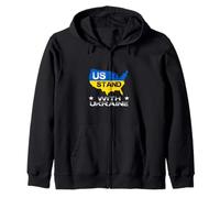 US Stand con Ucrania EE.UU. Apoyo Ucrania Paz Ucrania Sudadera con Capucha