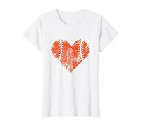 US State City by The Bay Baseball Vintage Heart Camiseta gráfica económica, Mujer, Blanco, XL