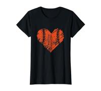 US State City by The Bay Baseball Vintage Heart Camiseta gráfica económica, Mujer, Negro, S