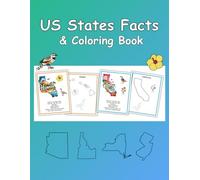 US States Facts and Coloring Book: Two Pages for Each State - 101 Pages (Discover Learning Workbooks)