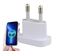 US to EU Plug Adapter, European Travel Power Converter, 1.81x1.57x0.87 Inches, Fireproof Charger Accessory, Compact Plug, Phones Laptops Hair Dryers for Hotel Cruise Airport Business
