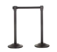 US Weight Crowd Control Barriers- Sentry Stanchion with Retractable Belt Barrier- Easy Connect Assembly (2-Pack) Crowd Control Stanchions Made in The USA