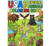 USA 15 Special Animals Coloring Book for Toddlers Easy & Cute Animal Coloring Pages for Kids Ages 1-6