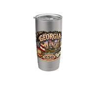 USA 250 Aniversario Orgullo de Georgia Vaso térmico de acero inoxidable de doble pared