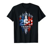 USA 250 Años 1776 2026 Avión de Combate del Día de la Independencia Camiseta