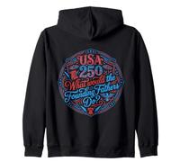 USA 250 Padres Fundadores Historia Americana Patriota Sudadera con Capucha