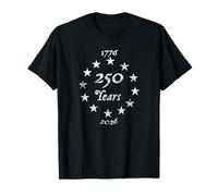 USA 250 Years 1776-2026 - Impresión envejecida de trece estrellas Camiseta