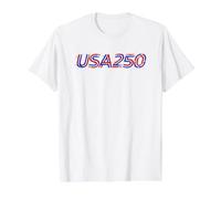 USA 250th 1776-2026 Patriotic American Freedom 4 de Julio Camiseta gráfica económica, Hombre, Blanco, L