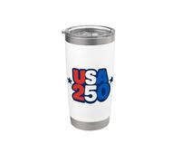 USA 250th 1776-2026 Patriotic American Freedom 4 de julio Vaso térmico de acero inoxidable de doble pared