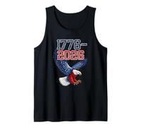 USA 250th Anniversary American Flag Eagle 1776-2026 4 de Julio Camiseta sin Mangas
