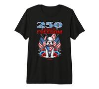 USA 250th Anniversary Celebra Cool Patriotic Boxer Puppy Camiseta Premium