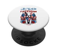 USA 250th Anniversary Celebra Cool Patriotic Boxer Puppy PopSockets PopGrip Adhesivo